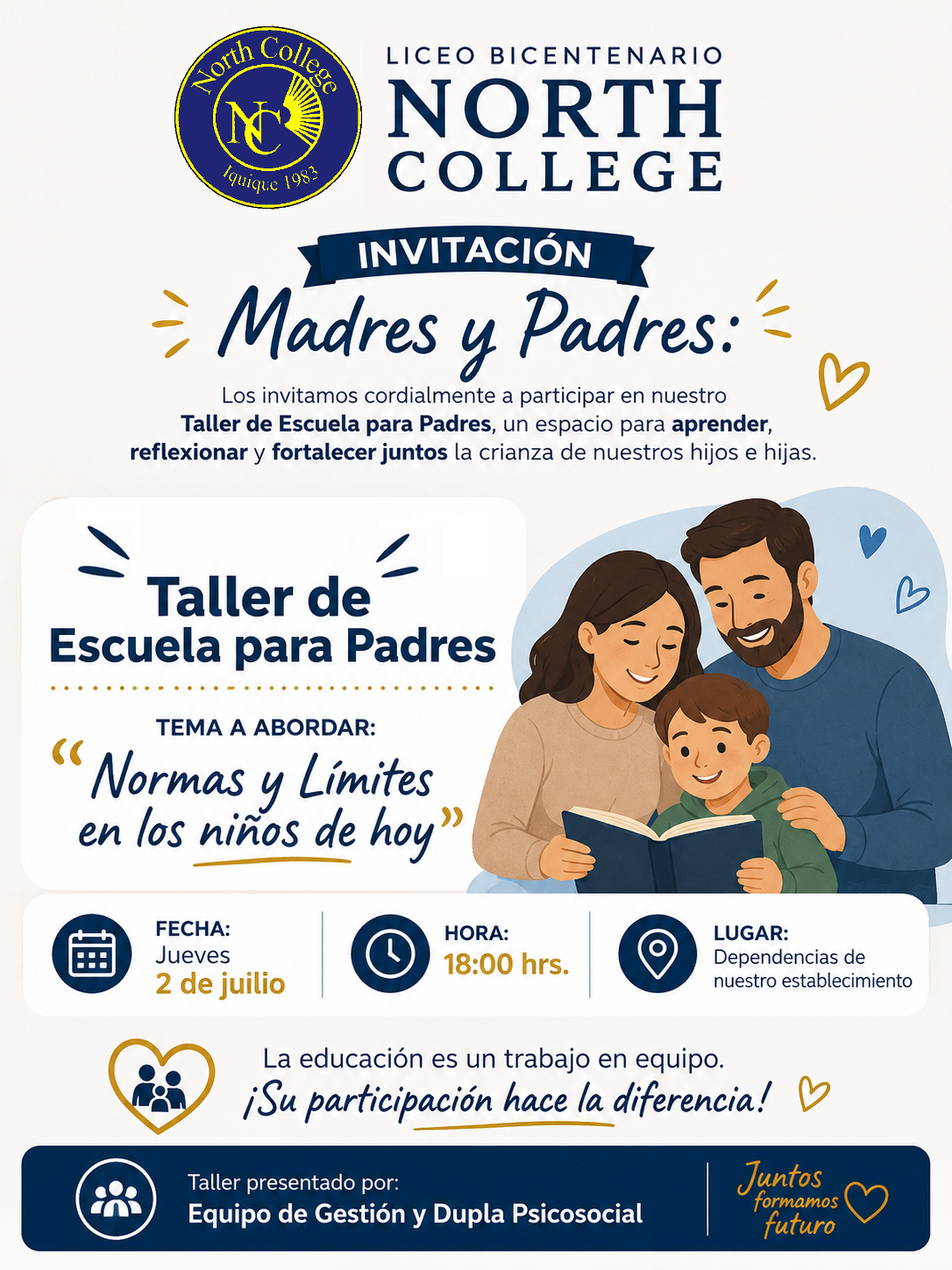 Invitación Taller Escuela para Padres